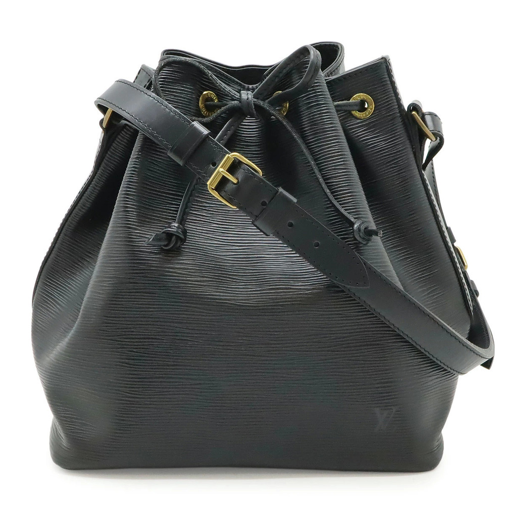 LOUIS VUITTON Epi Shoulder Bag Hobo Drawstring Noir Black